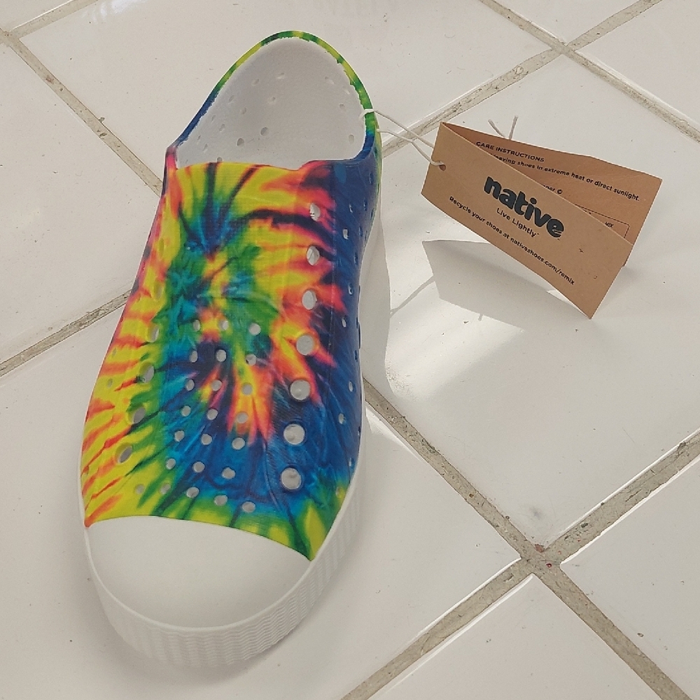 Native Kids Tie-Dye Slip-On Shoes